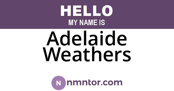 Adelaide Weathers