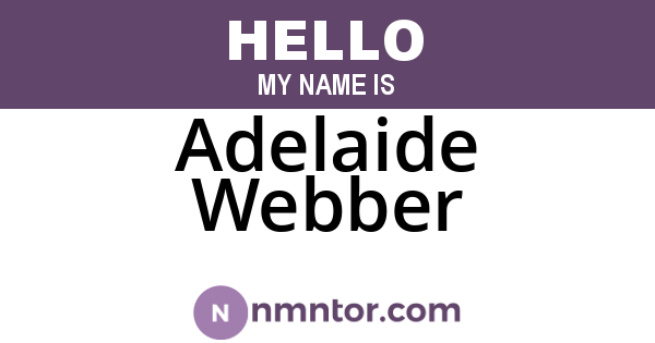 Adelaide Webber