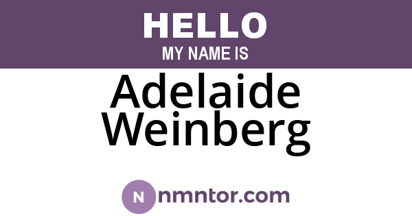 Adelaide Weinberg