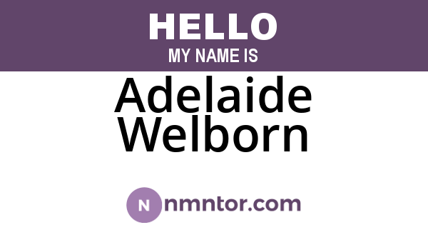 Adelaide Welborn