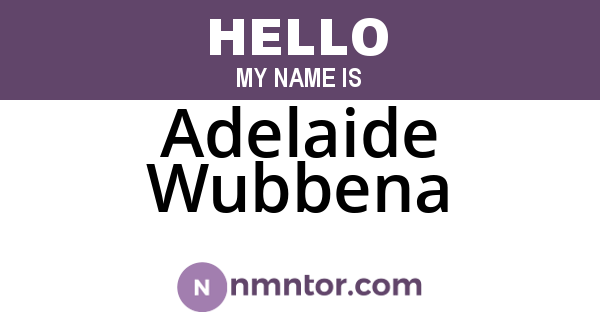 Adelaide Wubbena