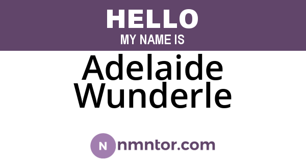 Adelaide Wunderle
