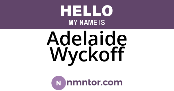 Adelaide Wyckoff