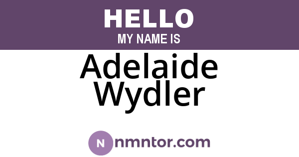 Adelaide Wydler