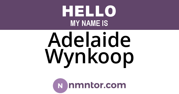 Adelaide Wynkoop