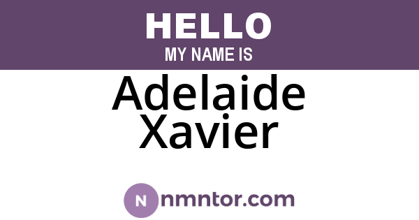 Adelaide Xavier