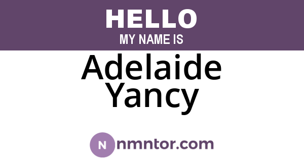 Adelaide Yancy