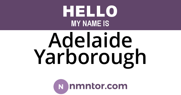 Adelaide Yarborough