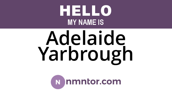 Adelaide Yarbrough