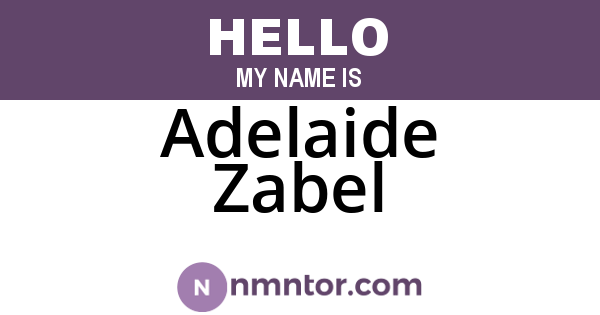Adelaide Zabel