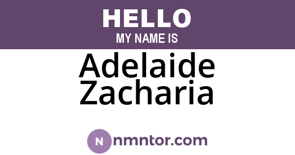 Adelaide Zacharia