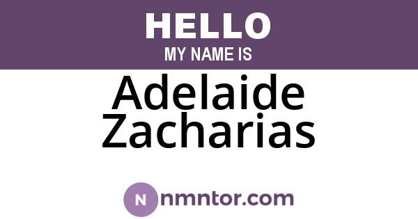 Adelaide Zacharias