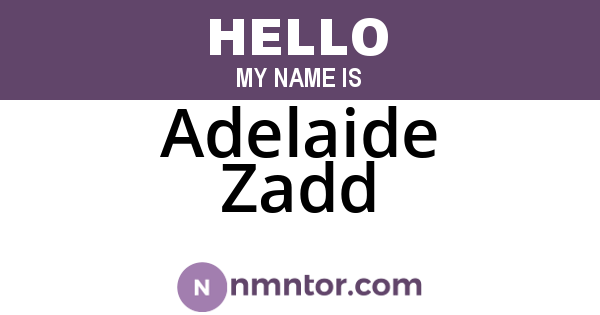Adelaide Zadd