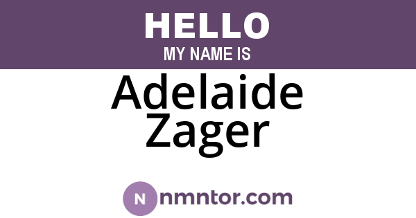 Adelaide Zager