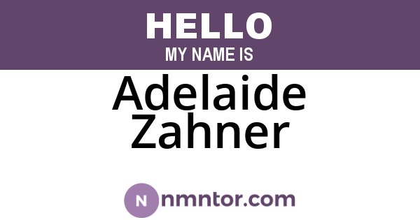 Adelaide Zahner