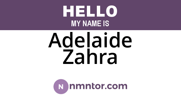 Adelaide Zahra