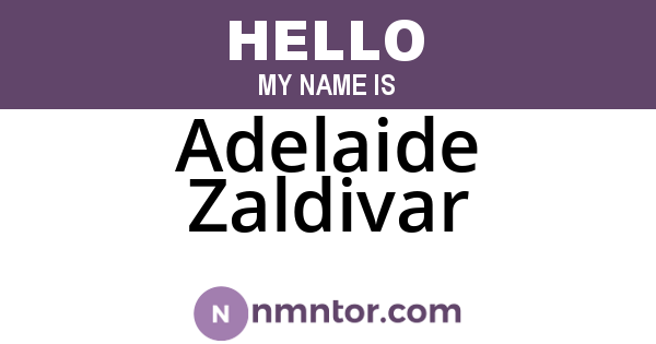 Adelaide Zaldivar