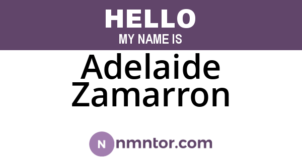 Adelaide Zamarron