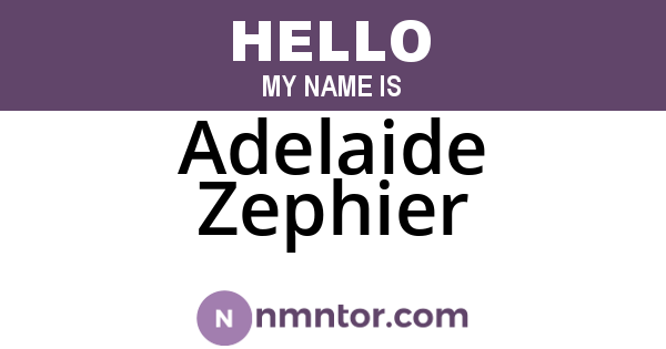 Adelaide Zephier
