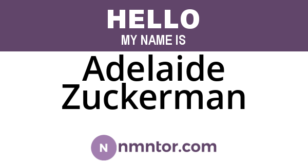 Adelaide Zuckerman