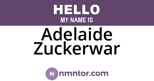 Adelaide Zuckerwar
