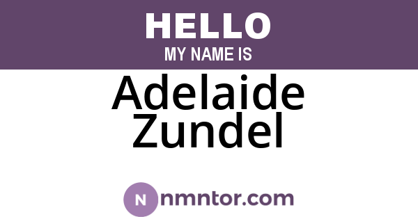 Adelaide Zundel