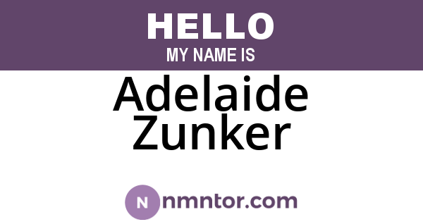 Adelaide Zunker