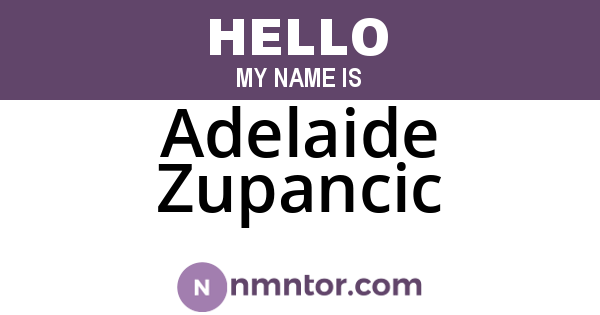 Adelaide Zupancic