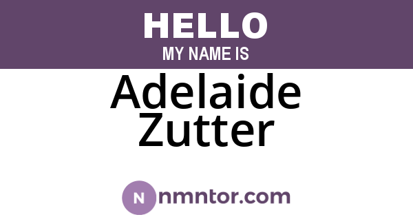 Adelaide Zutter