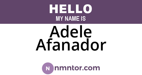 Adele Afanador