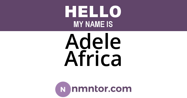 Adele Africa