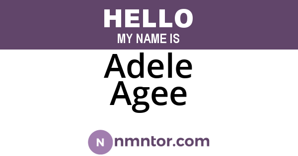Adele Agee