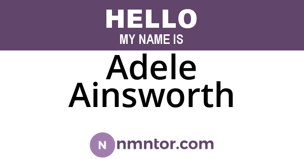 Adele Ainsworth
