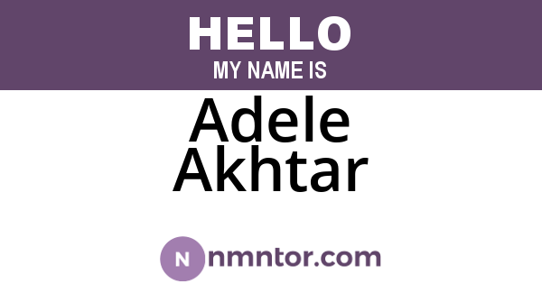 Adele Akhtar