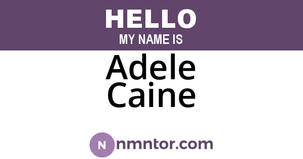 Adele Caine