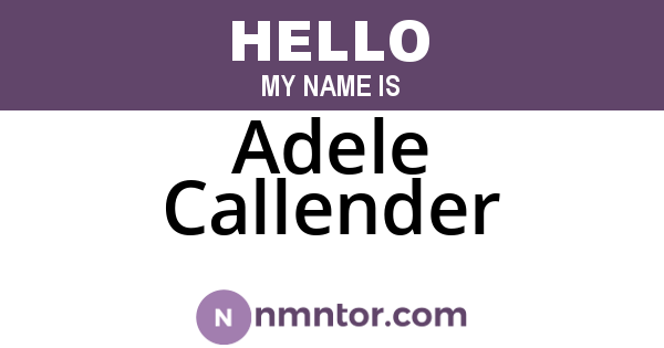 Adele Callender