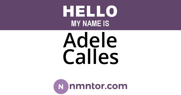 Adele Calles