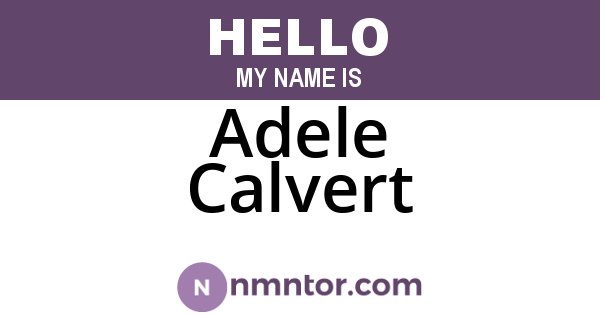 Adele Calvert