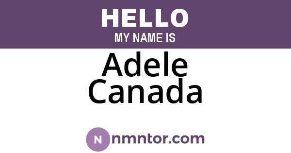 Adele Canada