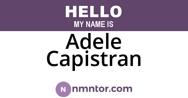 Adele Capistran