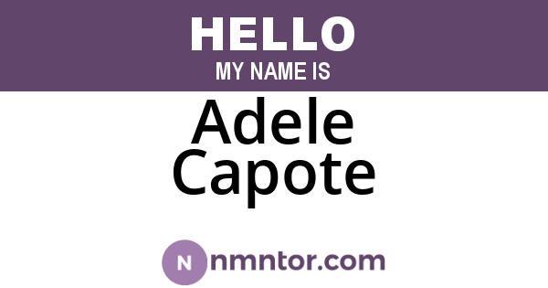Adele Capote