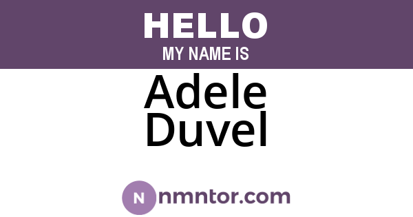 Adele Duvel