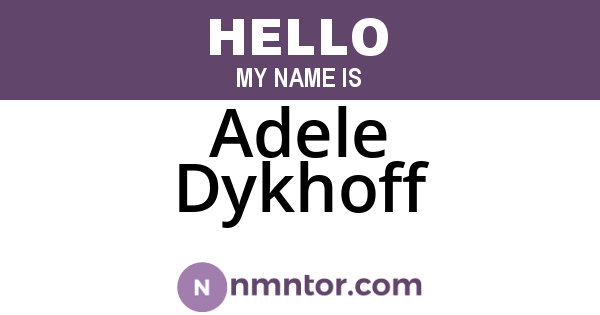 Adele Dykhoff