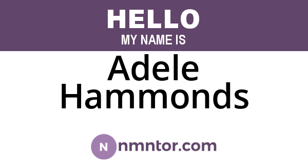 Adele Hammonds
