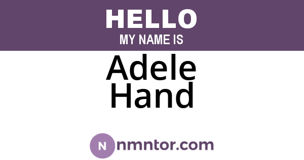 Adele Hand