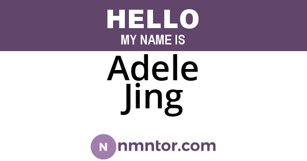 Adele Jing