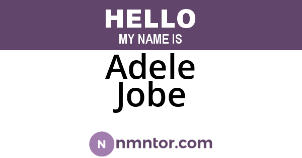 Adele Jobe