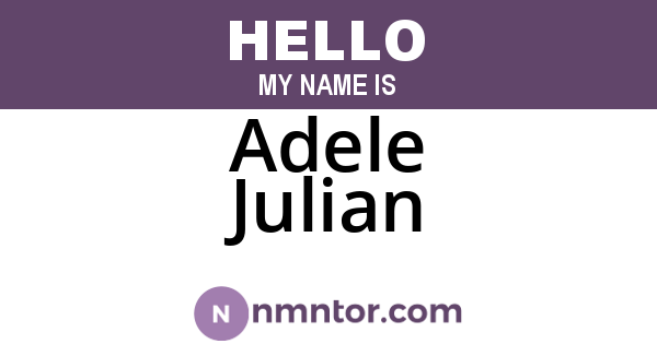 Adele Julian
