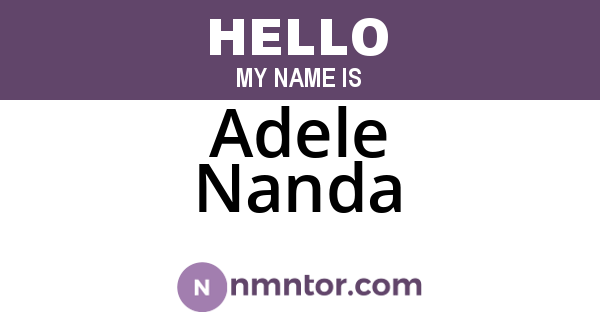 Adele Nanda