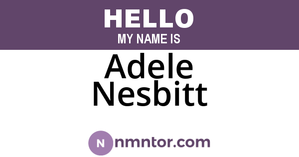 Adele Nesbitt